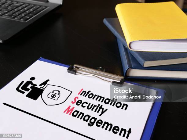 Information Security Management Ism Is Shown On The Photo Using The Text Stock Photo - Download Image Now