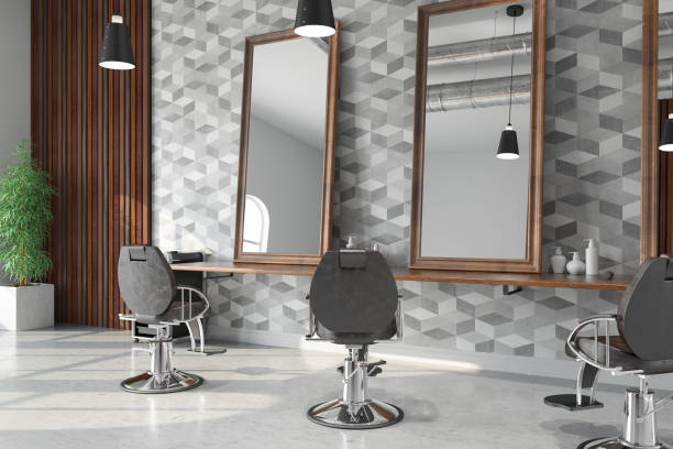 istock Modern Hair Salon Barber Shop 1393982388