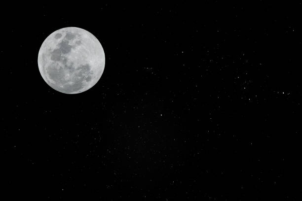 istock Full moon with stars on the sky at night. 1393983682