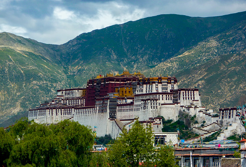 Scene in a touristic spot in Lhasa, Tibet