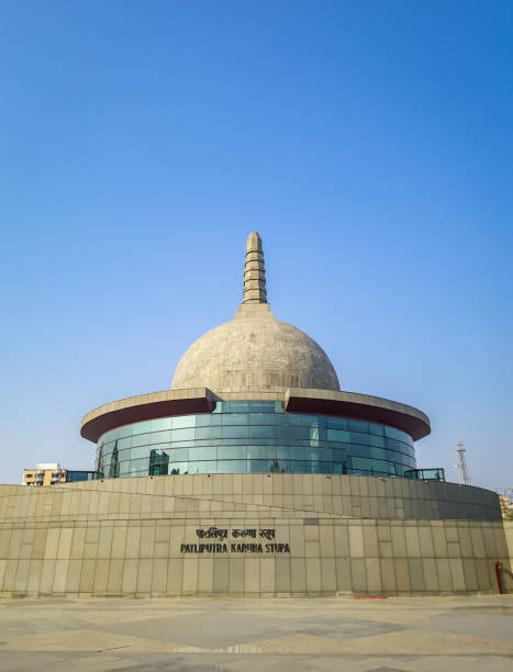 istock buddha stupa with bright blue sky at morning from flat angle 1393990689