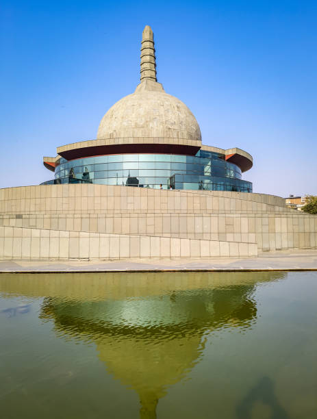 istock buddha stupa with bright blue sky at morning from flat angle 1393990704