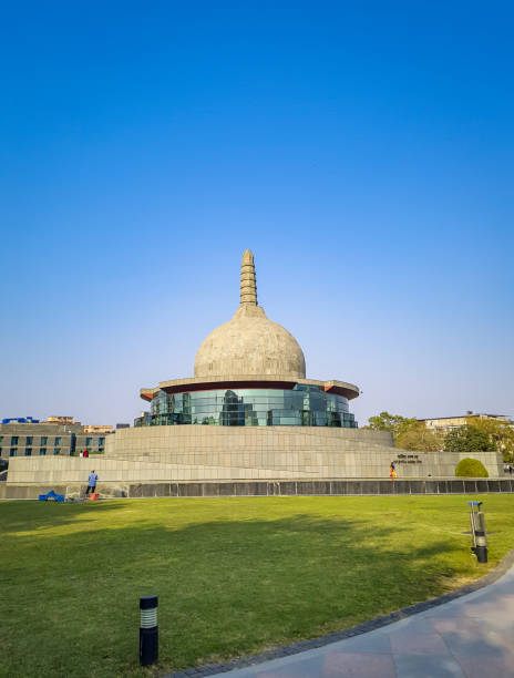 istock buddha stupa with bright blue sky at morning from flat angle 1393990746