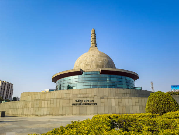 istock buddha stupa with bright blue sky at morning from flat angle 1393990748