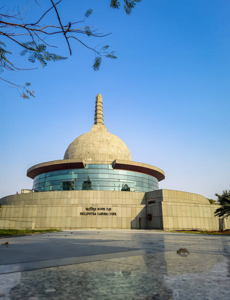 istock buddha stupa with bright blue sky at morning from low angle 1393990835