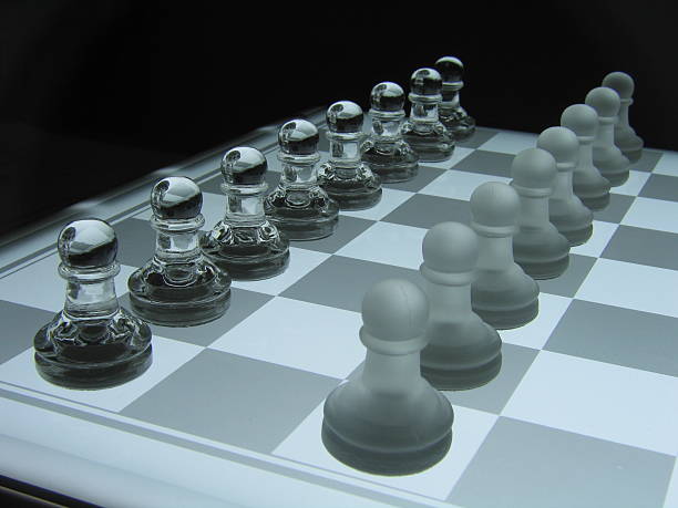 Chess lines stock photo