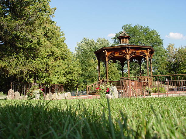 istock Outdoor Gazebo Through the Grass 139399265