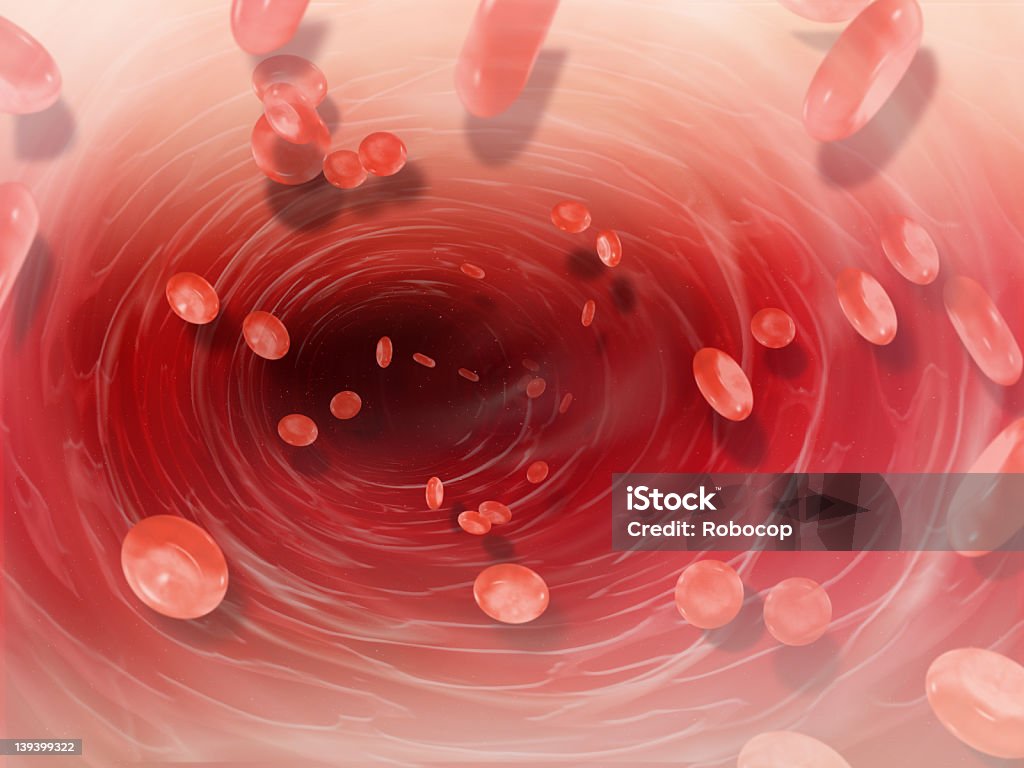 Blut Vene Arterie Tunnel mit Blutkörperchen - Lizenzfrei Arterie Stock-Foto
