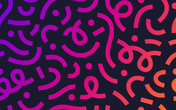 Seamless repeating tileable celebration party abstract shapes geometric lines background.