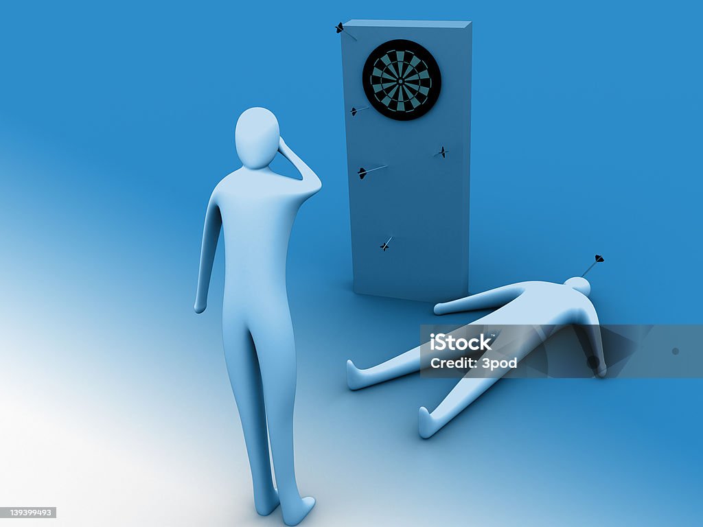 Oops, missed! woman playing darts just missed. Adult Stock Photo