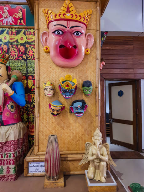 istock traditional local colorful bamboo idol from flat angle at morning 1393995744
