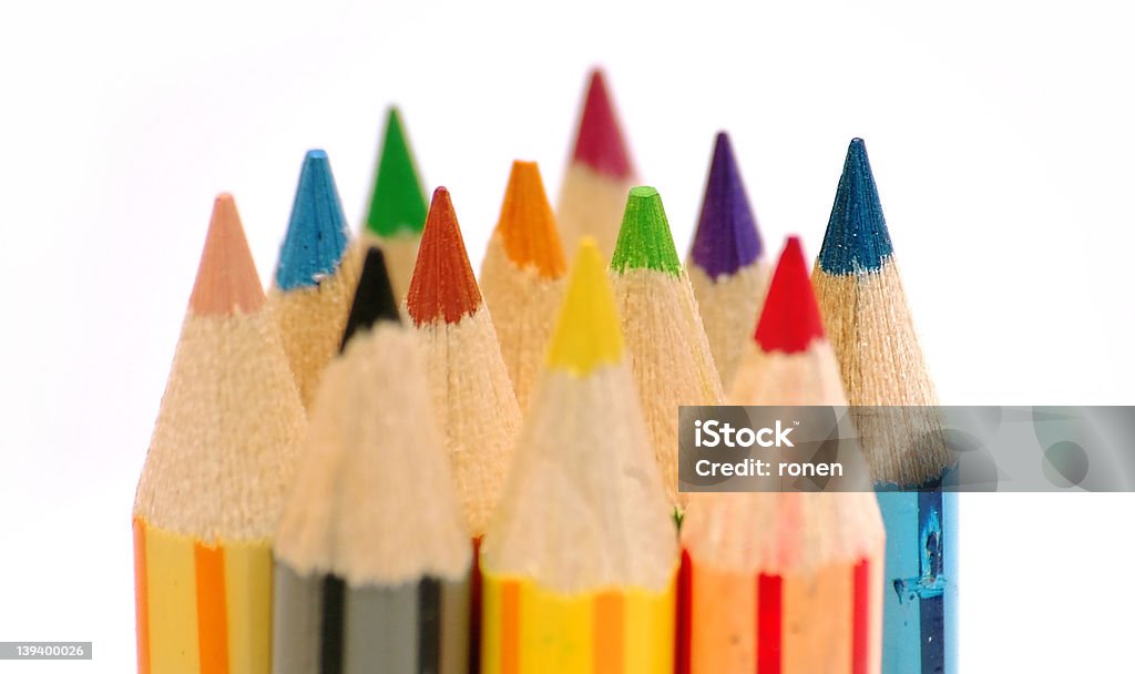 Closeup of color pencils Close up of color pencils - macro shot Abstract Stock Photo