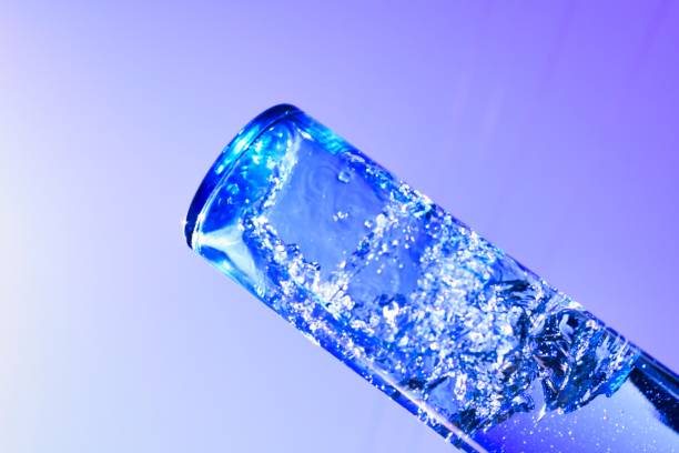 istock Liquids and bubbles in a blueback bottle 1394001767