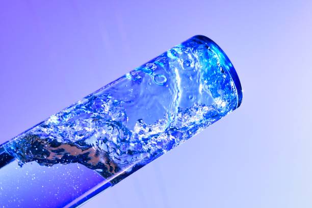 istock Liquids and bubbles in a blueback bottle 1394001771