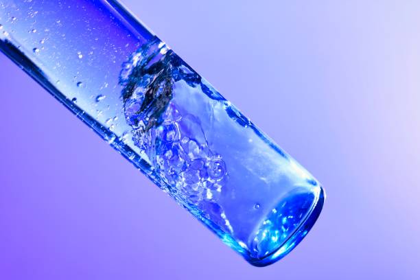 istock Liquids and bubbles in a blueback bottle 1394001783