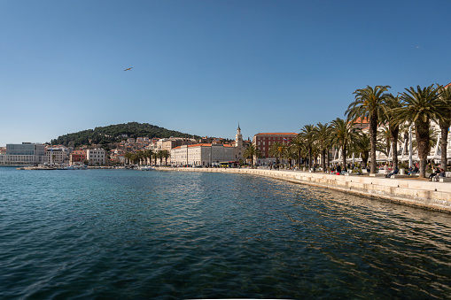 Riva Promenade and harbor in the city of Split, Croatia