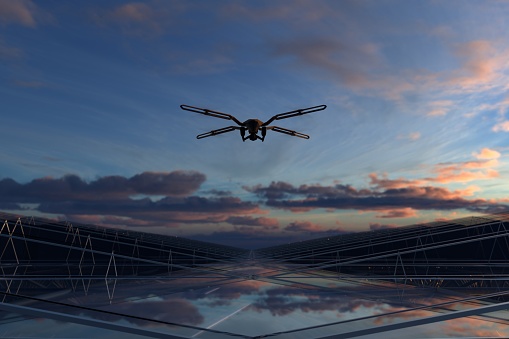 Drone fly sky 3D