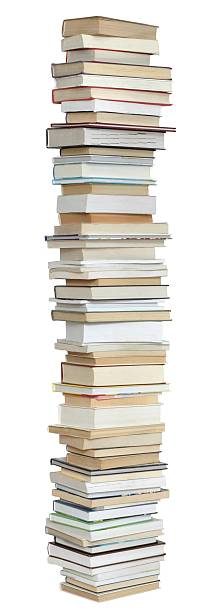 High tower of books for knowledge 