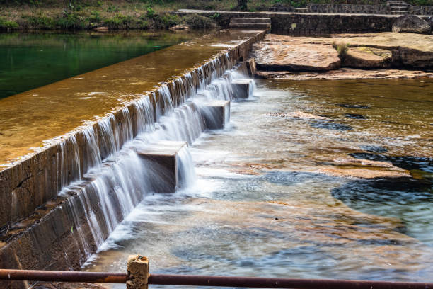istock river water streams falling from stairs at morning from top angle 1394004158