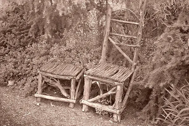 Photo of Rustic Log Chair