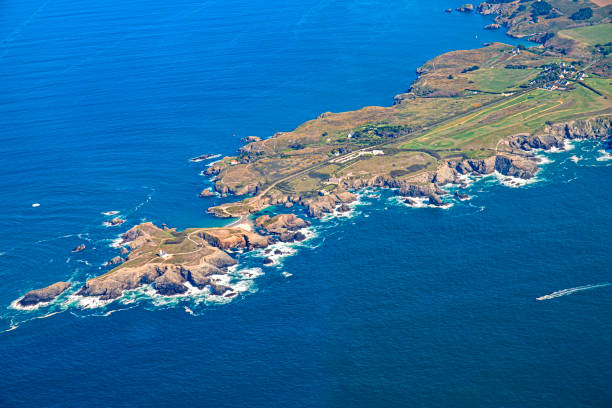istock Belle-ile at sea seen from the sky 1394006901