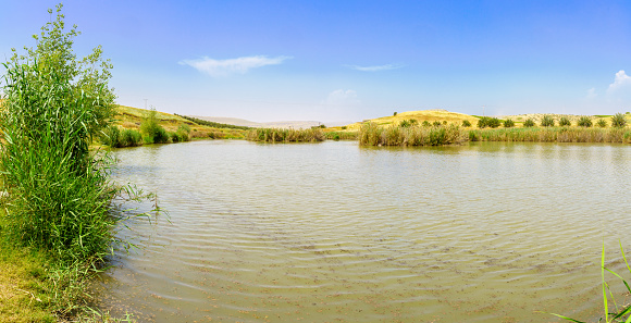 View of the Lower Jordan River, in Morad HaYarden park, Northern Israel