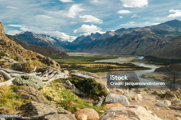 Overview Of The Valley Near El Chaltén Patagonia Argentina Stock Photo - Download Image Now