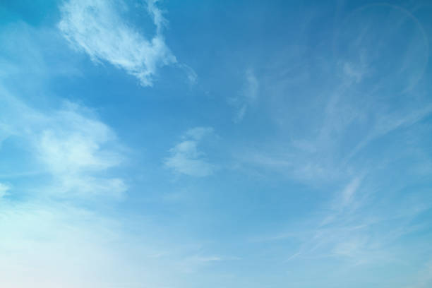 istock Summer blue sky cloud gradient light white background. Beauty clear cloudy in sunshine calm bright winter air bacground. Gloomy vivid cyan landscape in environment day horizon skyline view spring wind 1394010590