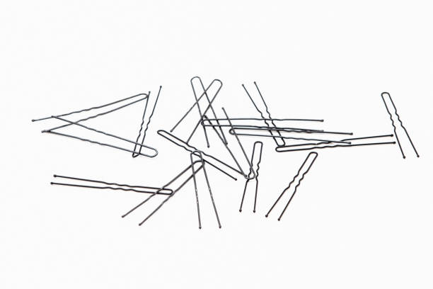 Invisible hairpin on a white background
