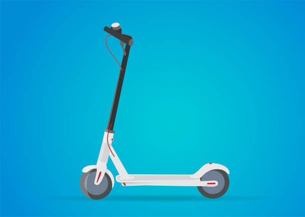 illustrazioni stock, clip art, cartoni animati e icone di tendenza di monopattino - monopattino elettrico