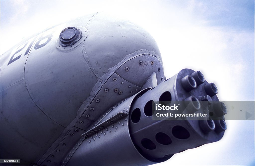 A-10 Gattling Gun US military A-10 Wart Hog close up of it's 30mm gattling gun. Air Vehicle Stock Photo