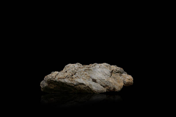 istock Stone podium on dark black background. 1394017858