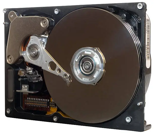 Photo of Harddisk with clipping path