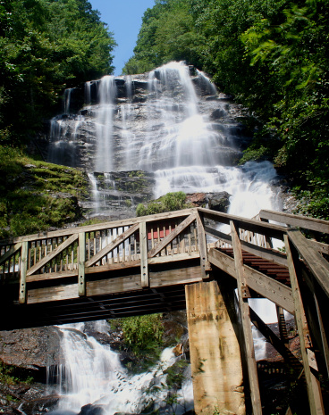 Amicalola falls, Georgia's highest waterfall, an impressive 729 feet high.