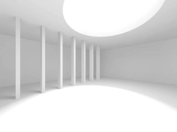 istock Illuminated corridor interior design. Empty Room Interior Background 1394022242