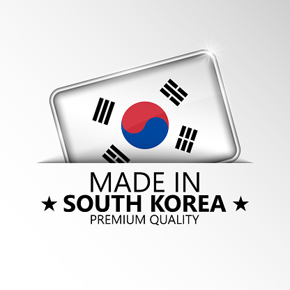 Made in SouthKorea graphic and label. Element of impact for the use you want to make of it.