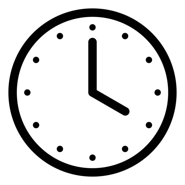 ilustrações, clipart, desenhos animados e ícones de um simples relógio que mostra apenas 4 horas - number 1 oclock single object clock