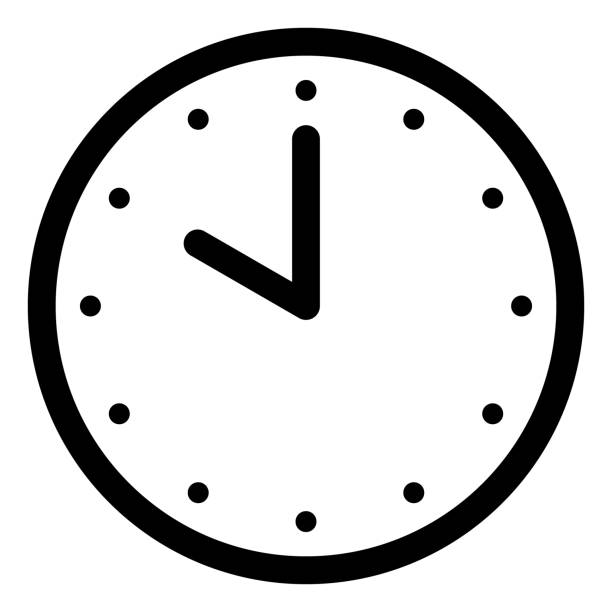 A simple clock face that shows just 10 o’clock A simple clock face that shows just 10 o’clock hour hand stock illustrations