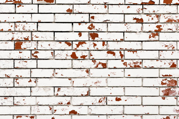 White painted brick wall