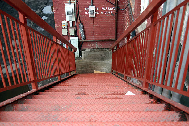 Red Stairs stock photo