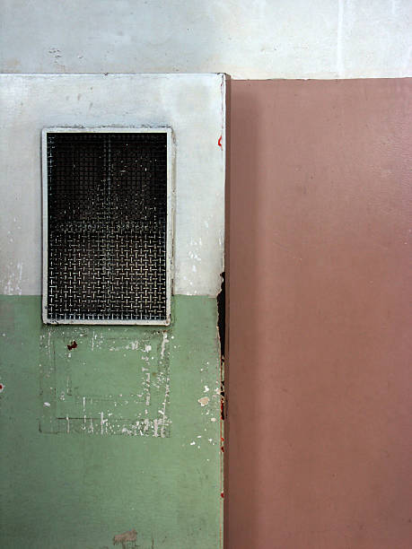 Grungy Prison Door stock photo