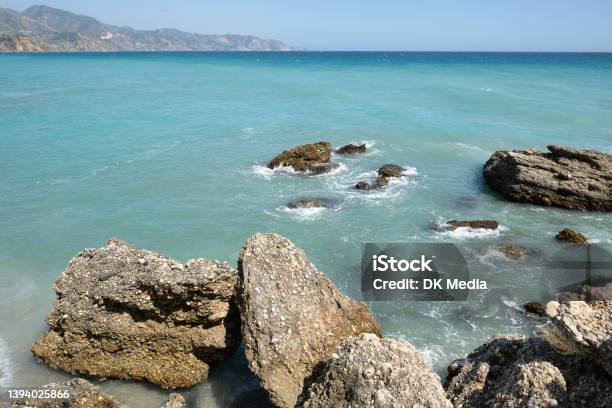 South Part Of The Calahonda Beach Nerja Malaga Spain Stock Photo - Download Image Now