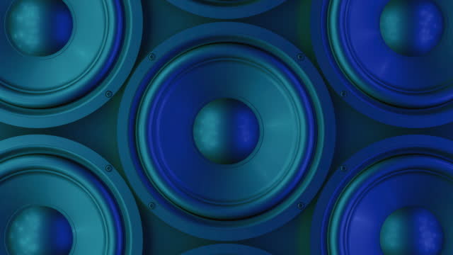 Background animation speakers making loud sound music