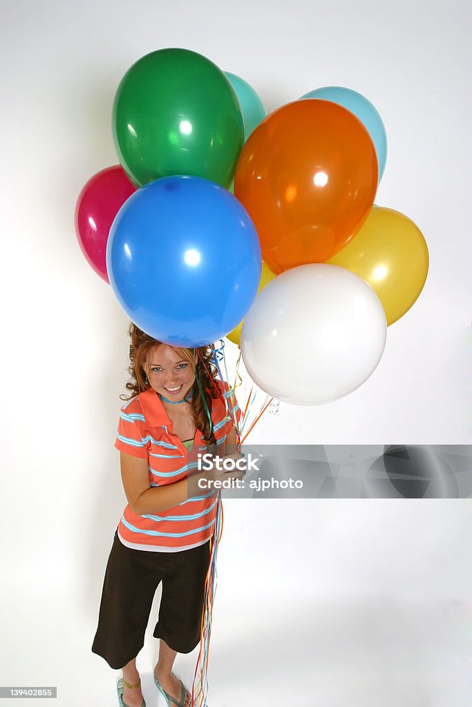 Mit Ballons nachschlagen - Lizenzfrei Bunt - Farbton Stock-Foto