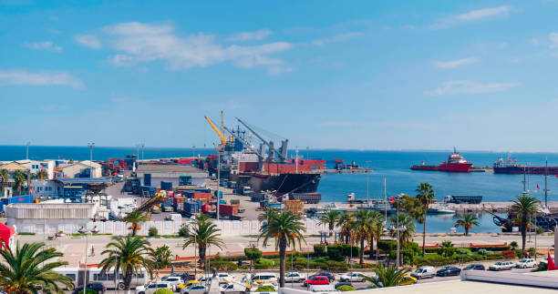 istock Business logistic import and export freight transportation by container ship. 1394030555