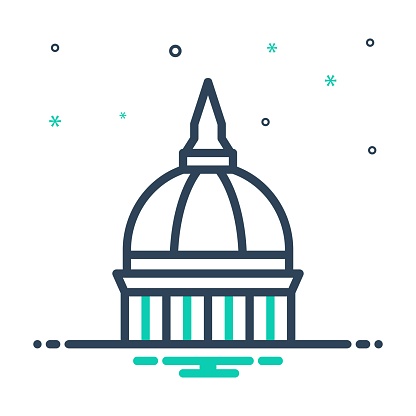 Icon for dome, cupola, capitol, building, washington, government, legislature, politics, federal