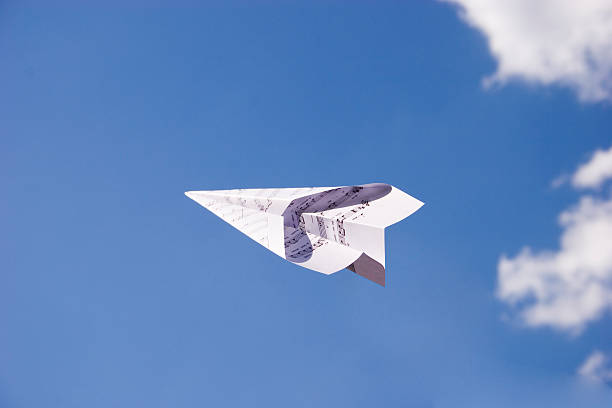 istock Musical Paper Plane in Flight 139403361