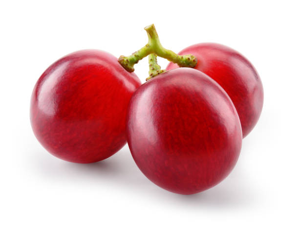 istock Grape isolated. Three pink grapes on white backgroup. Fresh violet red grape. With clipping path. Full depth of field. 1394033621