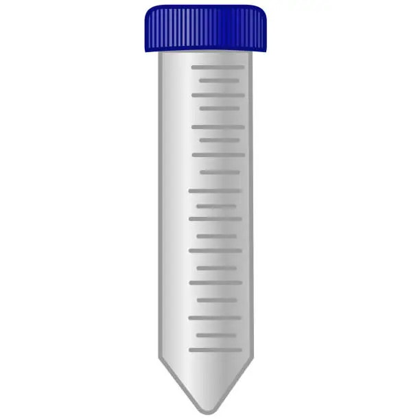 Vector illustration of Falcon conical centrifuge test tube 50 ml