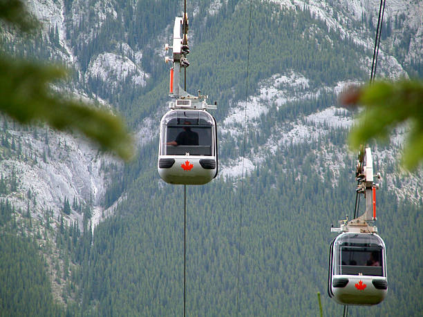 télécabines de banff - banff gondola photos et images de collection